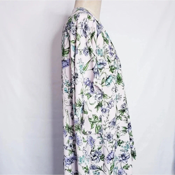 I Love JOAH Kimono Swimsuit Coverup Sheer Pink Floral - Picture 8 of 12